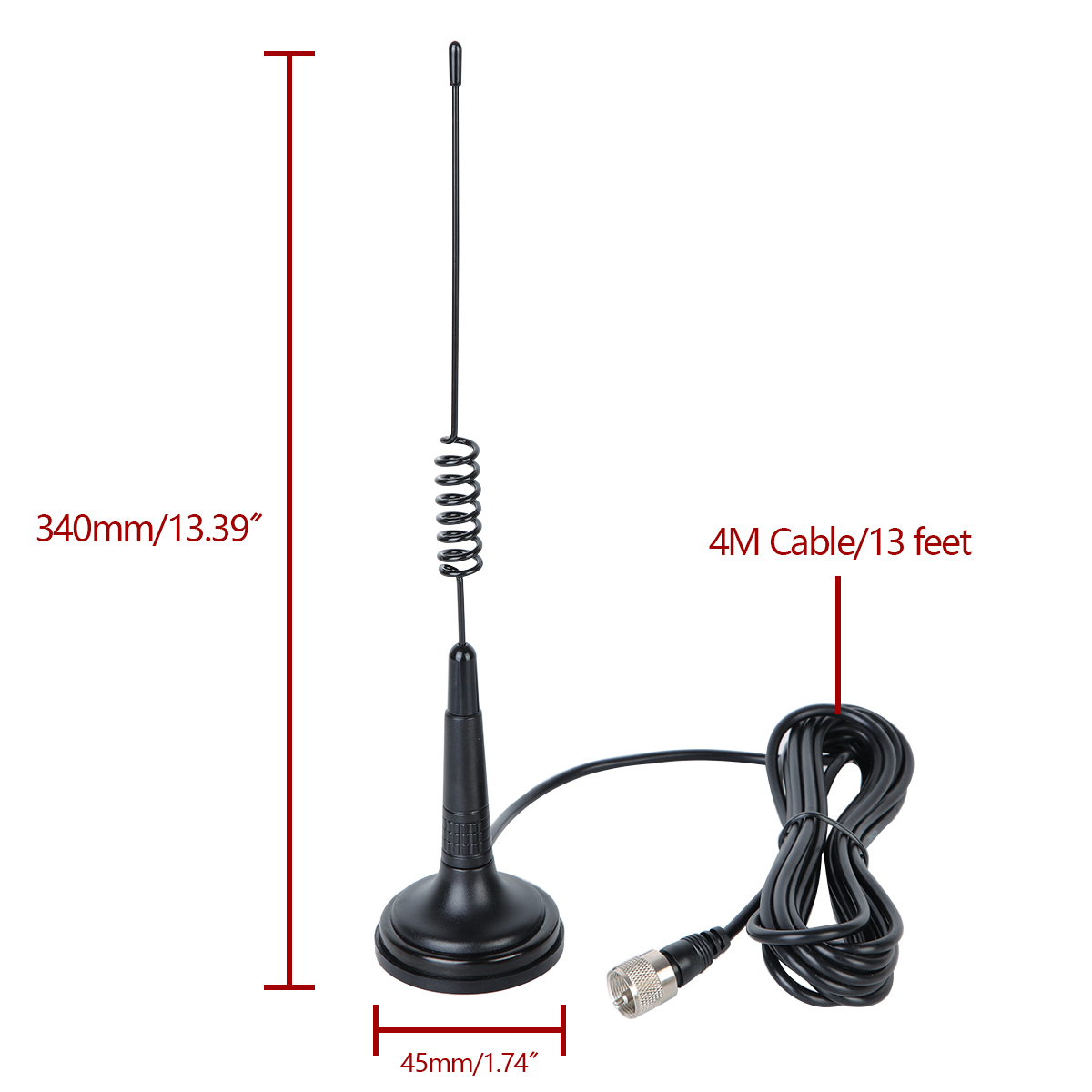 Handheld CB Radio Antenna 27MHz for Cobra Midland Mobile Radio Top TwoWay Radio