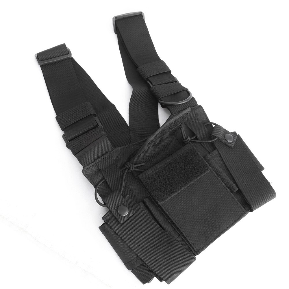 Walkie Talkie Chest Harness Chest Front Pack Pouch Holster Vest Rig ...