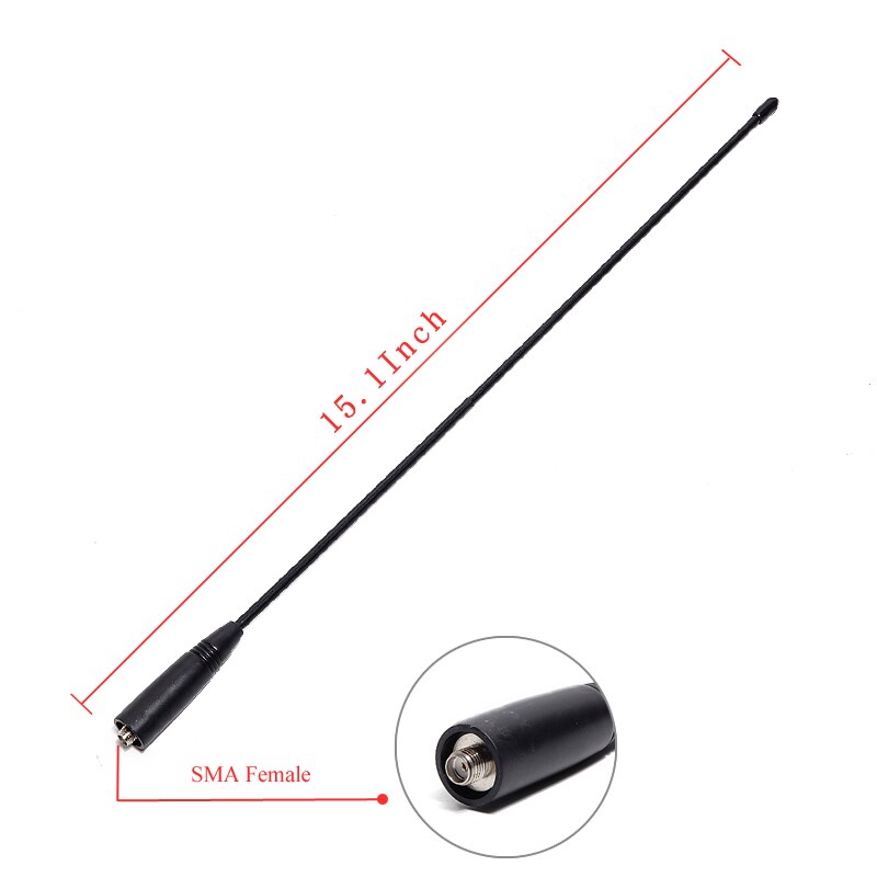BAOFENG BF-152A Ham Radio Upgraded Antenna VHF/UHF 18.89-inch,High Gain Foldable Soft Antenna Baofeng Uv 5r Bf F8hp 5rm 5rh K5plus Uv 21r Ar 152 Quan