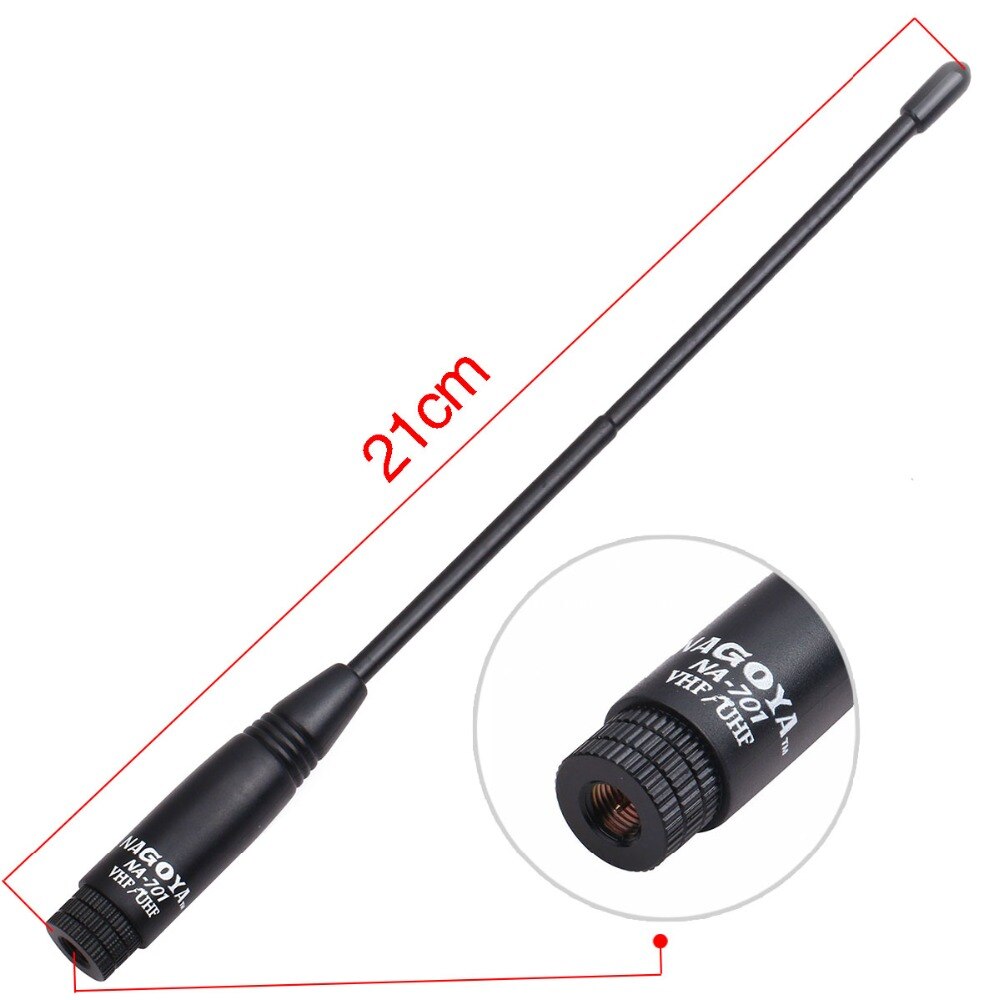 Antenna NA-701 Dual Band 144/430MHz – SMA Femmina, 2.15dB, 10W, Per Baofeng UV-5R, Kenwood, Wouxun, TYT E Radio HT (Confezione Da 2)