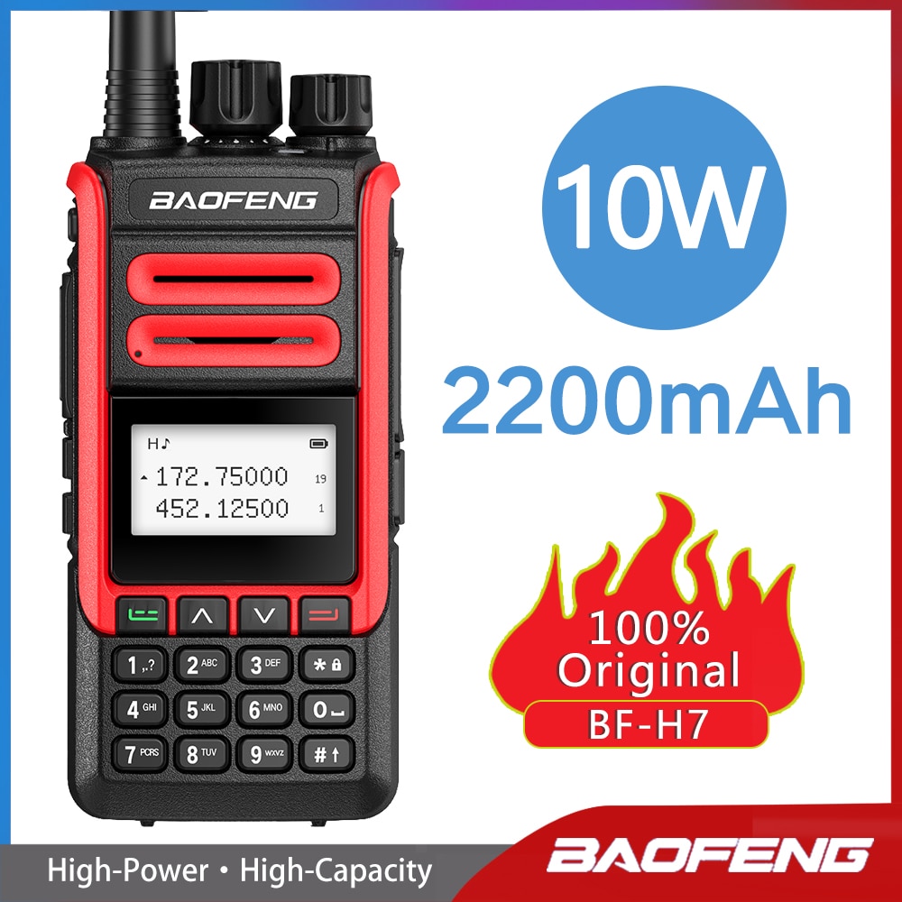 Baofeng BFH7 Walkie Talkie Dual Band 10W Powerful Transceiver 136174 400520MHz Hunting Two