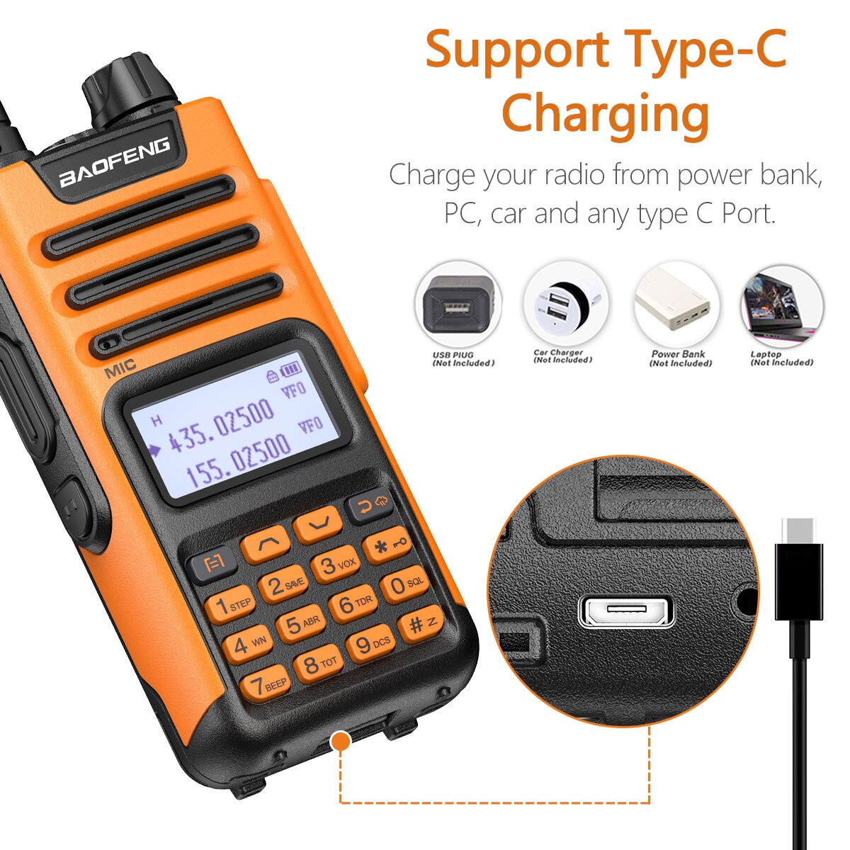 BaoFeng UV13 PRO Powerful 999 Channel Walkie Talkie CB Radio Portable